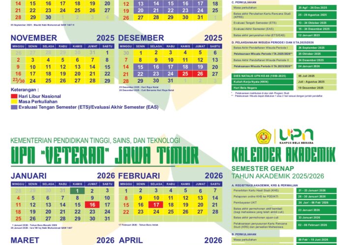 Kalender Akademik Tahun Ajaran 2025/2026